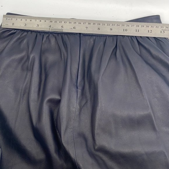 🫐J Crew Dark blue Leather Skater Skirt - Picture 10 of 10